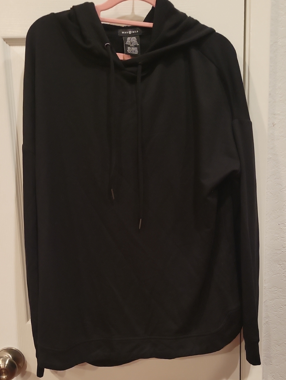 Classic Black Hooded Pullover Sweatshirt by Walmart